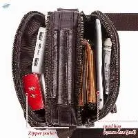 HP Handbags Men Cossbody Genuine Leather Bags