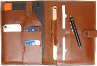 Leather Portfolio Button Closure