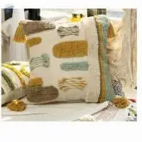 Cotton Woven Embroidered Cushion Cover