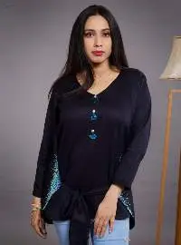 French Knot Front Tie Top