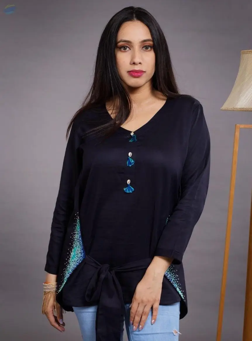 French Knot Front Tie Top