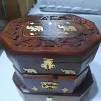 Hexagonal Wooden Box