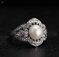 Silver Pearl ring