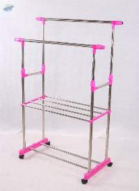 Double Pole Clothes Drying Rack