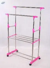 Double Pole Clothes Drying Rack