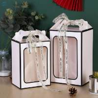 Flower Carry Paper Bag With Window & Handle