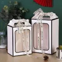 Flower Carry Paper Bag With Window & Handle