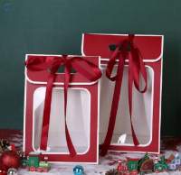 Flower Paper Bag With Window & Cover