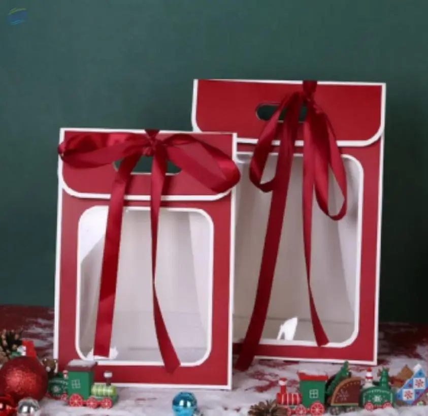 Flower Paper Bag With Window & Cover