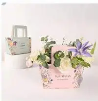 Flower Paper Bag With Handle
