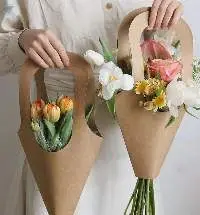 Flower Paper Sleeve With Handle
