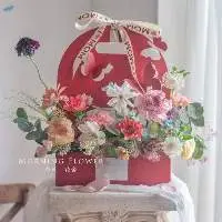 Floral Paper Bag With Window