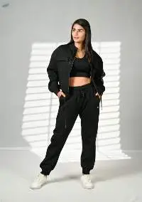 Women Jacket With Jogger 100% Cotton Fleece
