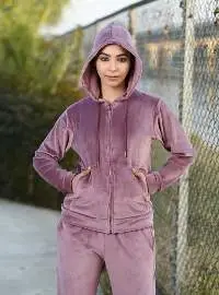 Women Tracksuit With Hood And Zipper