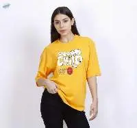 Yellow Printed Oversize T-shirt