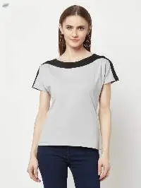 Grey Boat Neck T-shirt