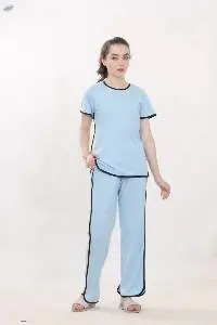 Ladies Pajama Set Sky Blue