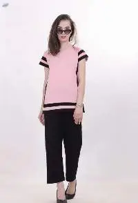 Peach Side Slit Co-Ord Set