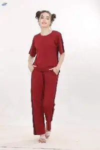 Pink With White Stripes Lounge wear