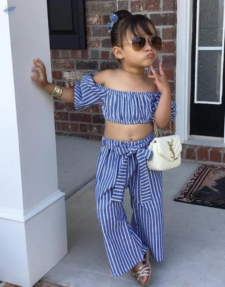 Toddler Baby Girls Kids Strap Print Dresses