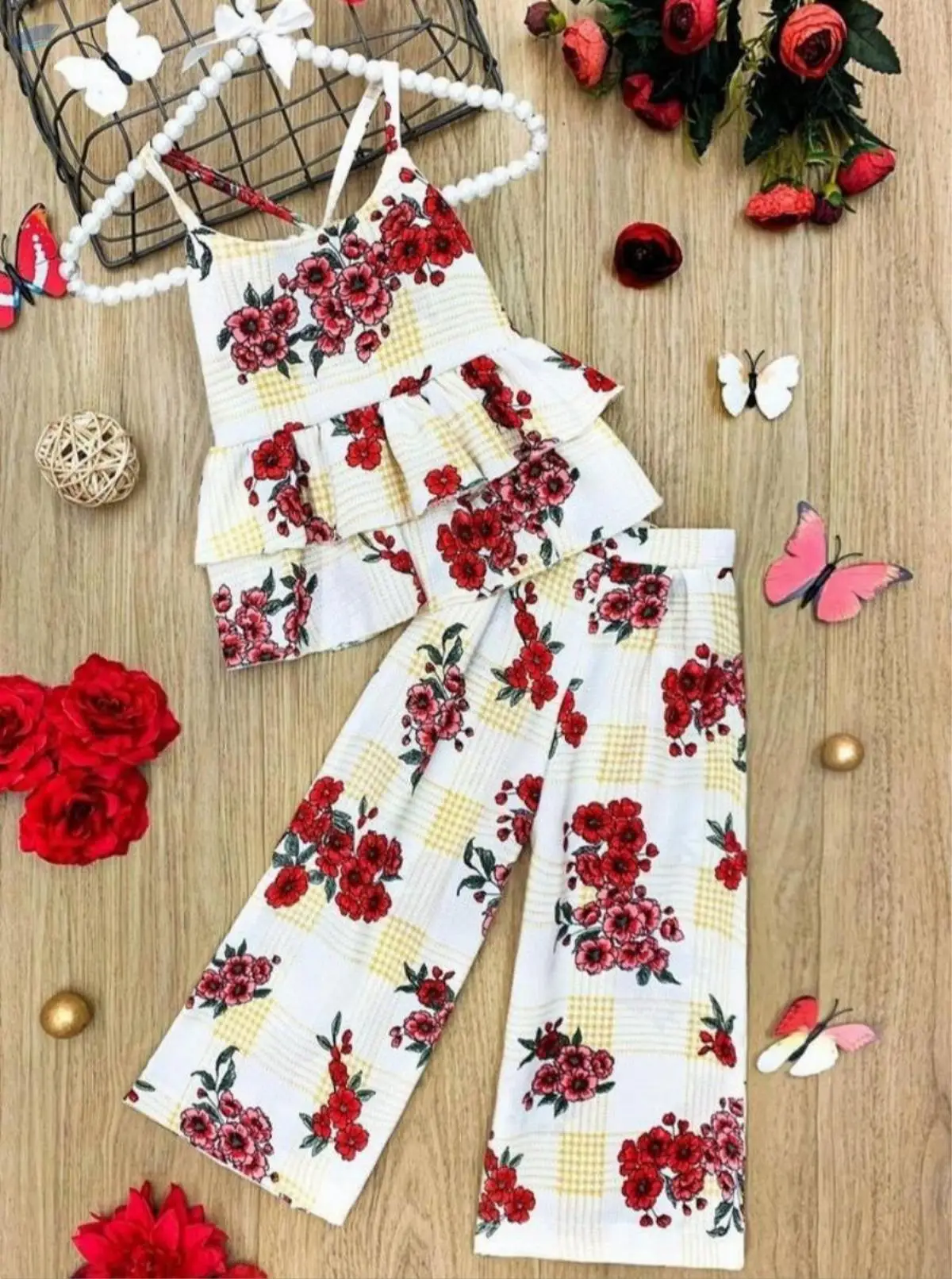 Toddler Baby Girls Kids Strap Print Dresses
