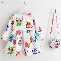 Baby Girls Kids Strap Print Dresses