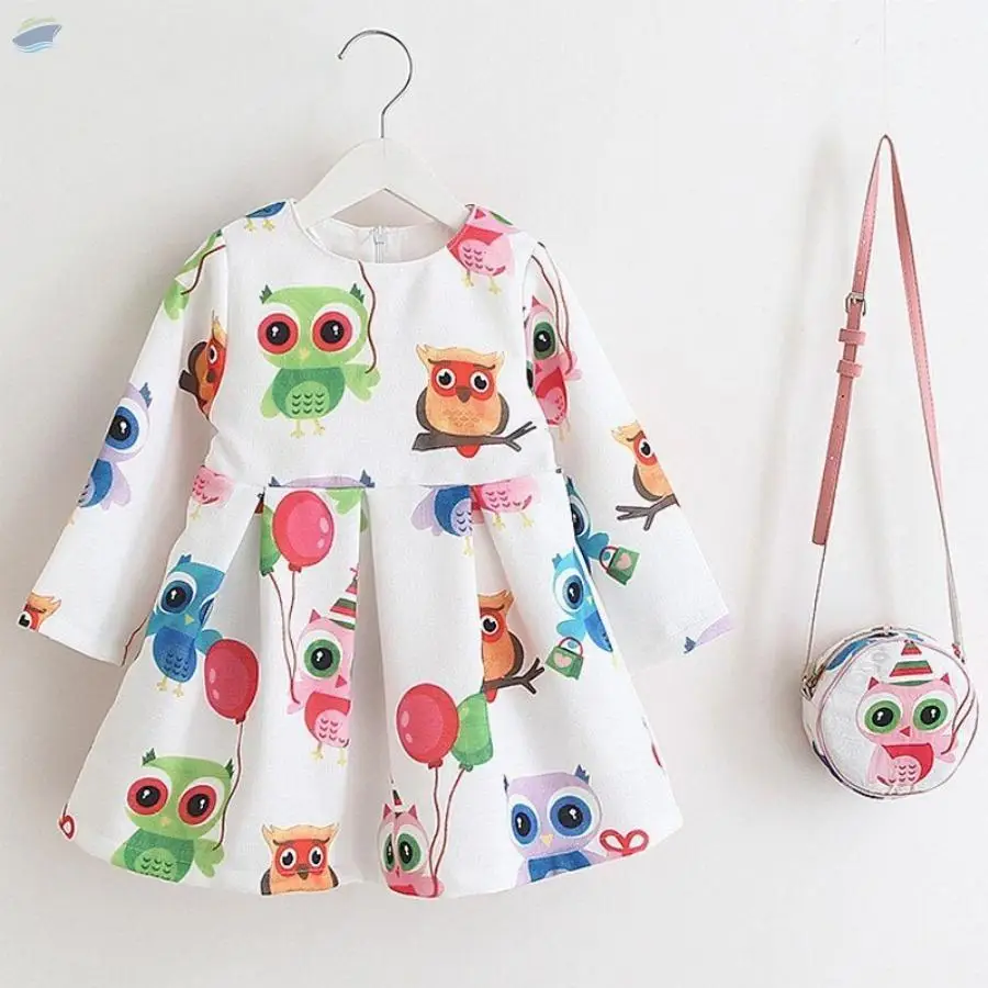 Baby Girls Kids Strap Print Dresses
