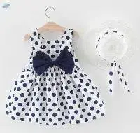 Baby Girls Kids Strap Print Dresses