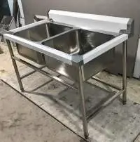 Sus Industrial Kitchen Double Sink Bowl