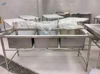 SUS Industrial Kitchen Triple Sink Bowl