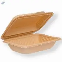 Cornstarch Clamshell Box 600 ML Plain