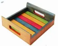 Multicolor Square Tray