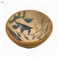Enamel Wooden Bowl