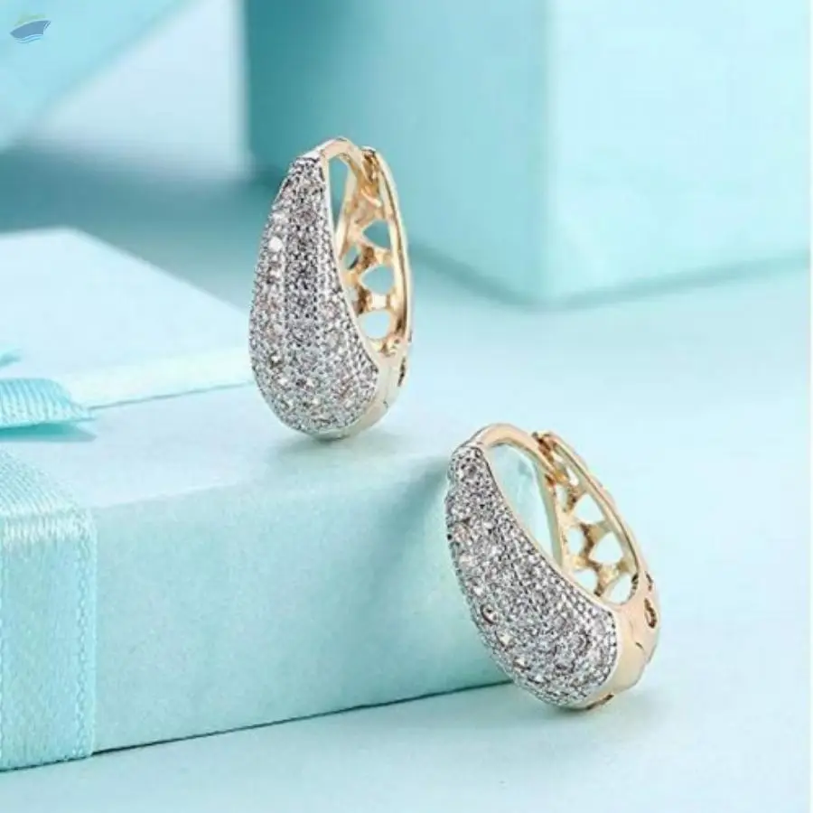 Gold Plated Plushy Drop Earrings