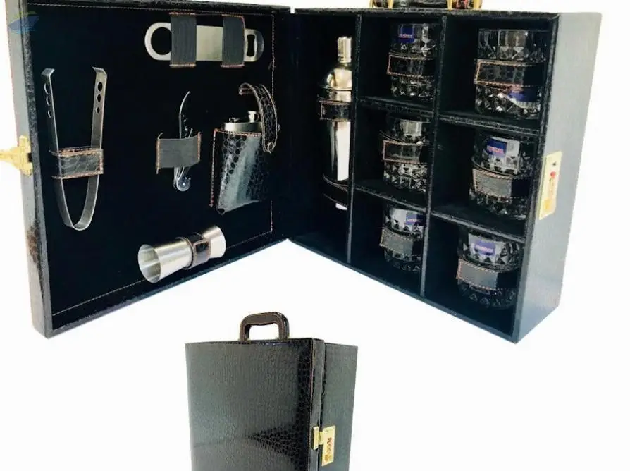 Mini Bar With Four Glasses