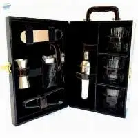 Portable Travel Bar Set With 3 Glasses