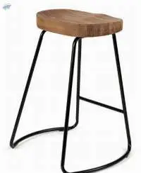 Wooden & Iron Bar Stool