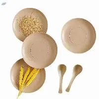 Disposable Rice Husk Tableware Set