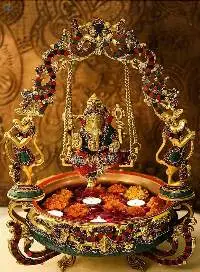 Ganesha Brass Urli With Swing Jhoola