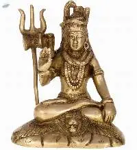Lord Shiva Sitting Brass Idol