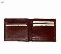 Genuine Leather Wallets for Men (Dark Brown)