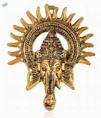 Lord Ganesha Metal Hand Craved for Home