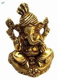 Ganesh Sitting On Dragon Base
