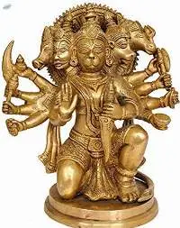 Brass Panch Mukhi Bajrang Bali Idol