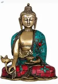 Brass Buddha Idol For Home Decor