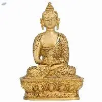 Meditation Brass Lord Buddha Statue Murti