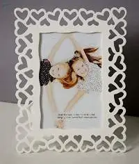 Decoralicious White Heart Photo Frame