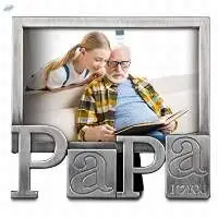 I Love You Papa Metal Photo Frame
