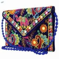 Rajasthani Crossbody Side Bag with Handle