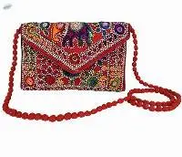 Handmade Rajasthani Embroidered Bags (Red)